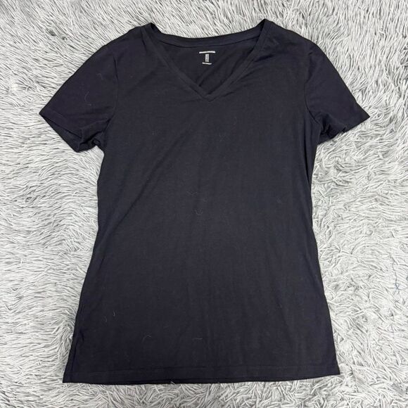 Amazon Essentials Black V-Neck Women's Top Size Medium - Picture 1 of 7